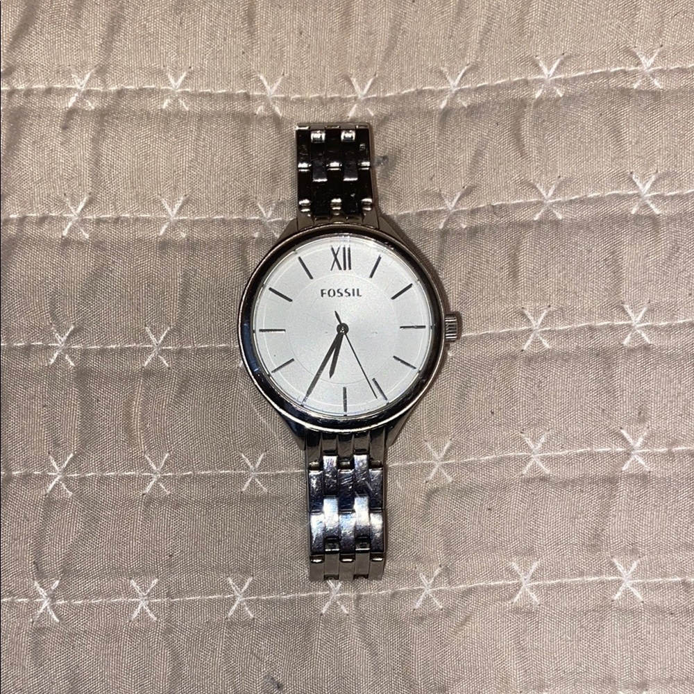 Fossil Men's Silver Stainless Steel Minimalist Watch